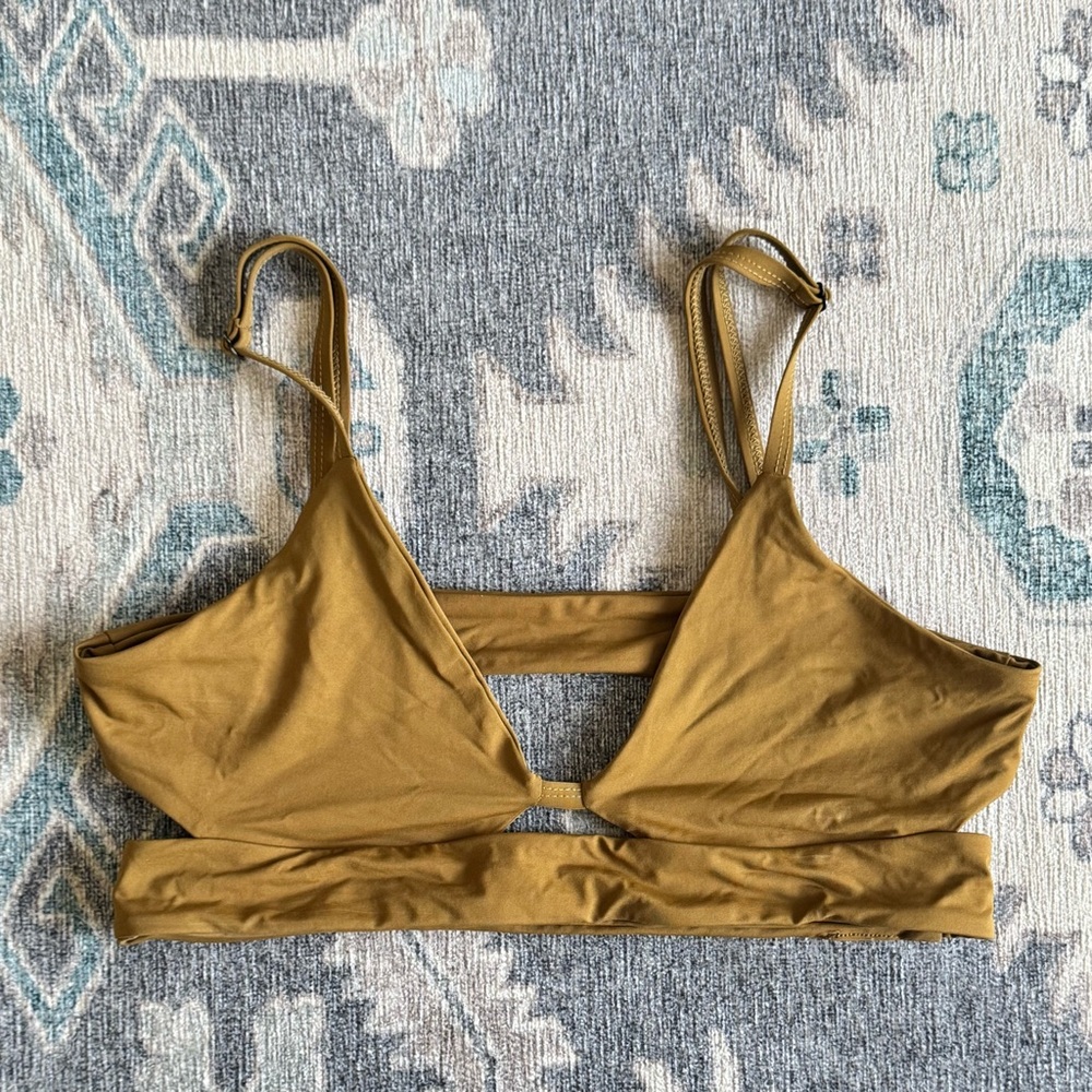 Tavik Mustard Strappy Bikini top